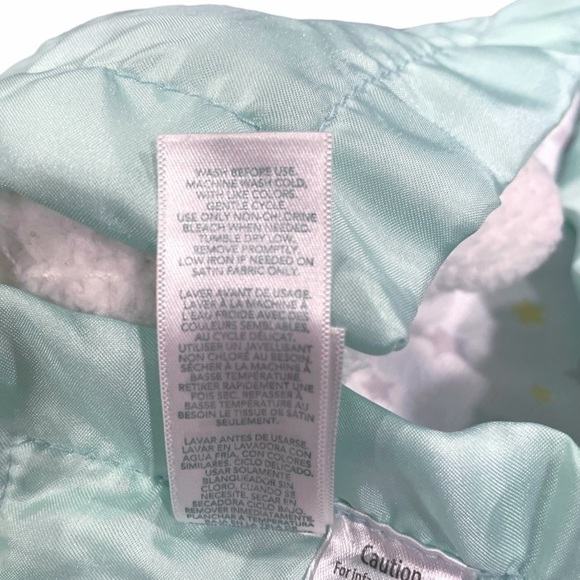 CARTERS Lamb Lovey Security Blanket Rattle Toy Satin Stars Mint Green Yellow 12” - Picture 13 of 15